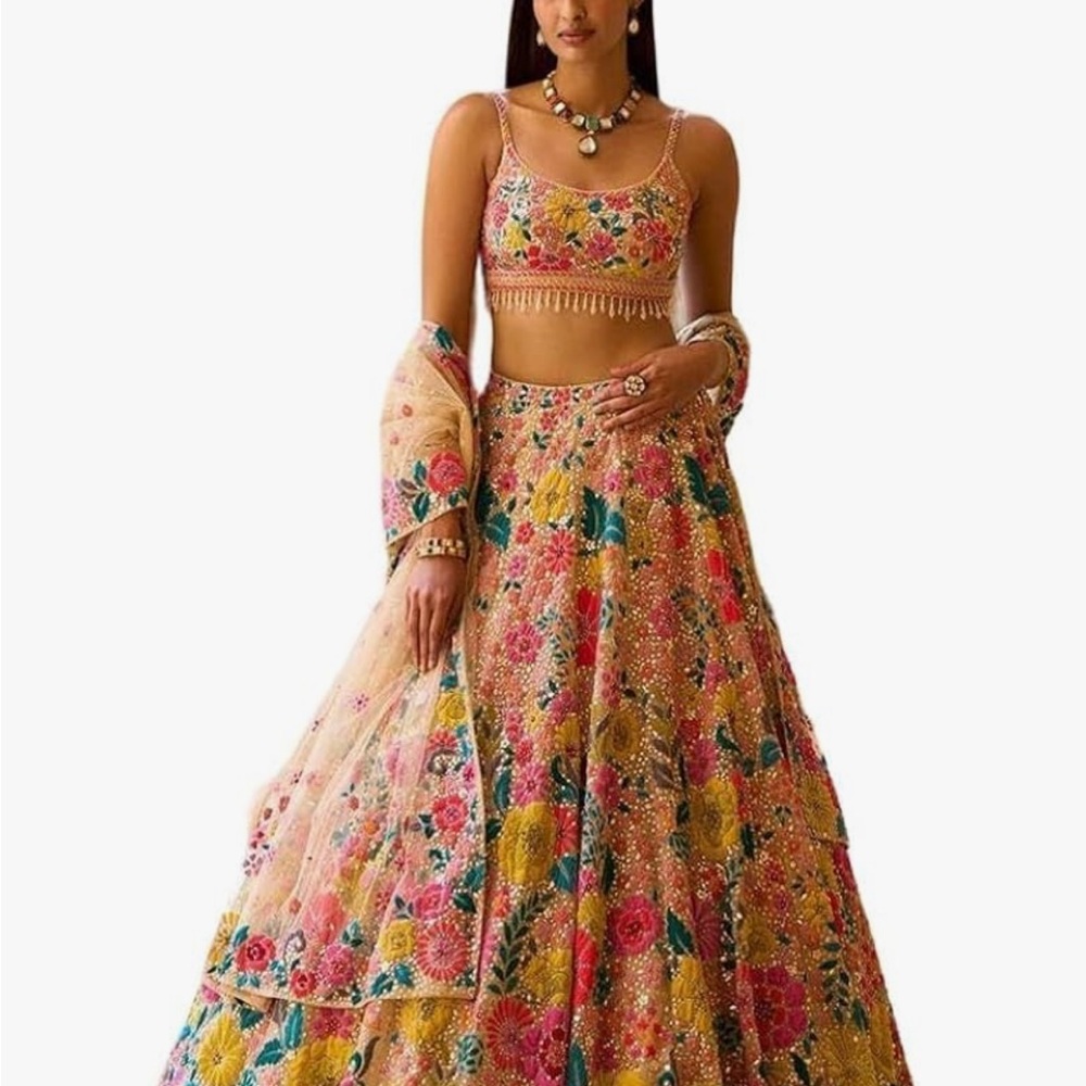 Floral Embroidered Lehenga Choli Set